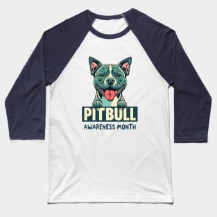 National Pitbull Awareness Month – October Baseball T-Shirt